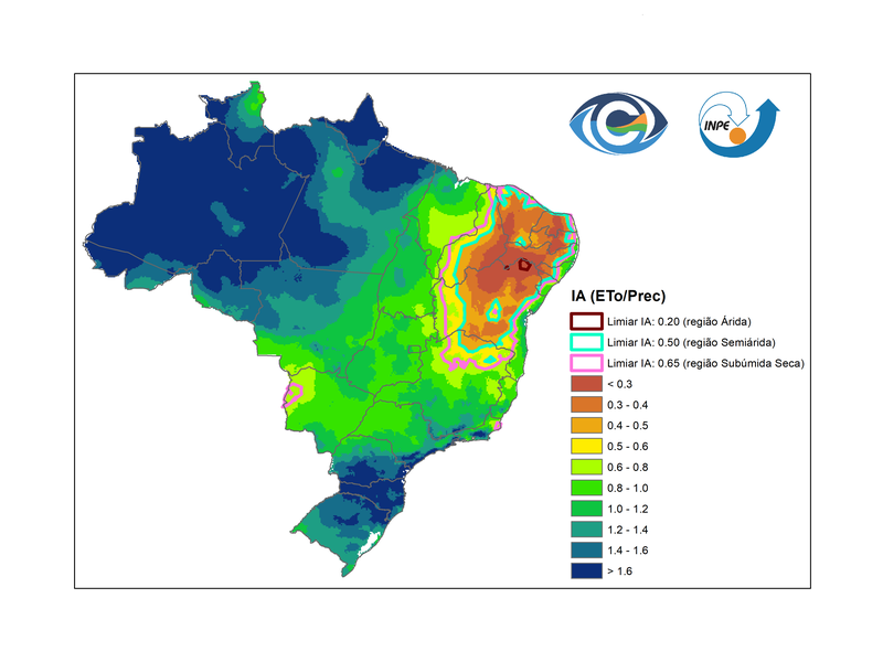 Mapa Brasil: Aridez